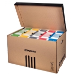 DONAU - Archívna krabica so sklápacím vekom DONAU hnedá