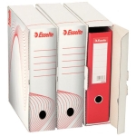 Esselte - Archívny box na zakladač Esselte biely/červený